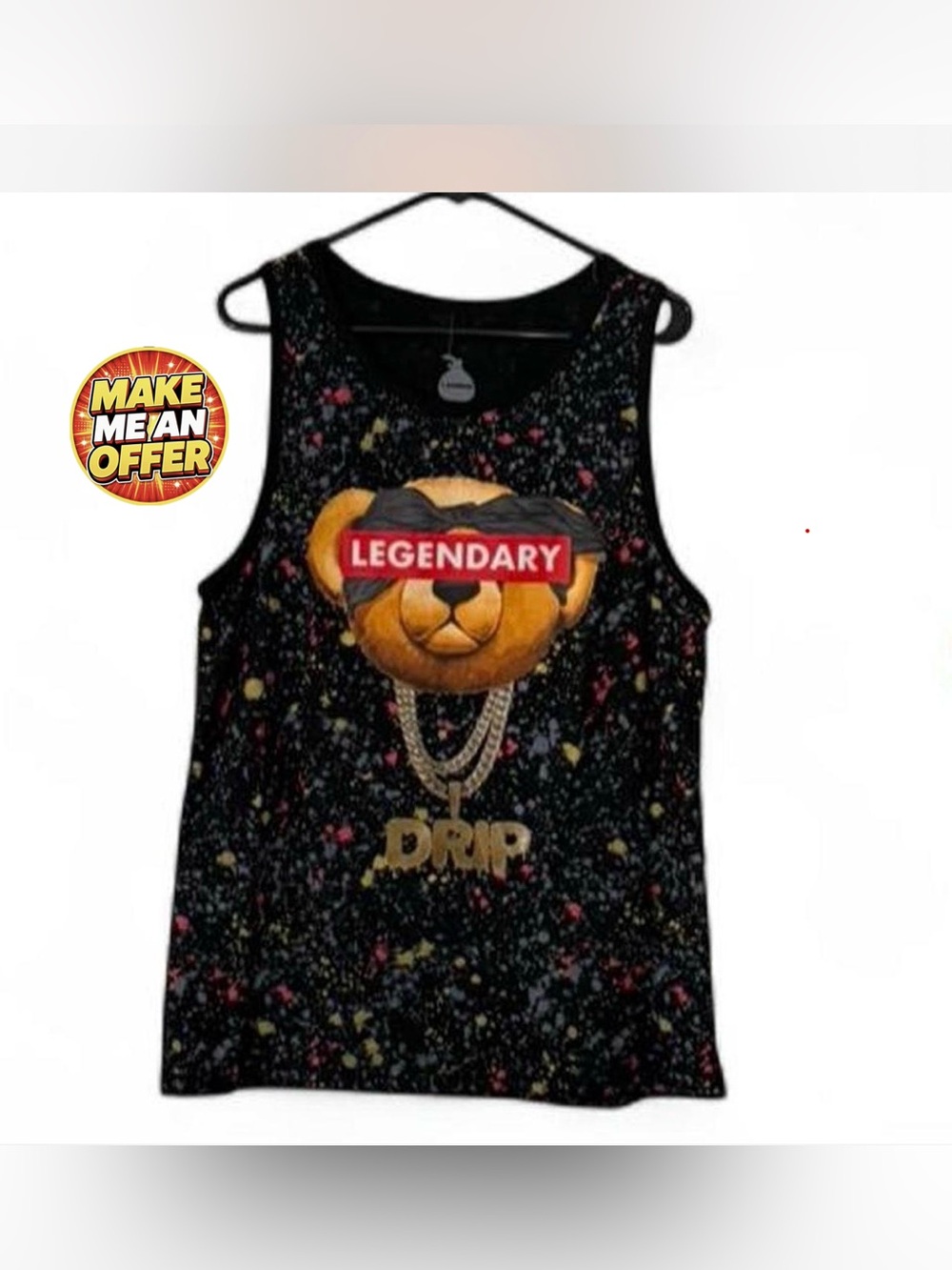 Brand New Legendary DRIP Hood Teddy Tank Top - SZ: L